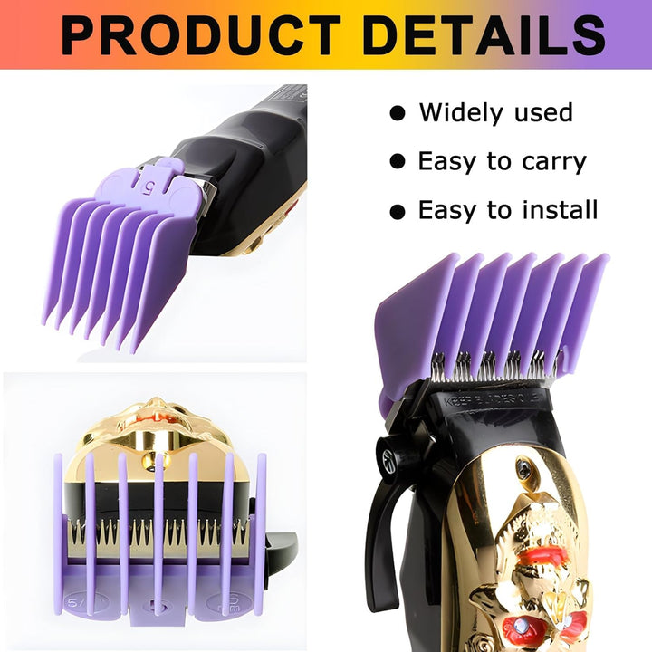 10 Pcs Clipper Guards for Wahl - Multicolor Hair Clipper Guide Combs, Universal Replacement Hair Clipper Limit Comb Set for Most Clippers Trimmers, Professional and Home Use, 1.5Mm to 25Mm