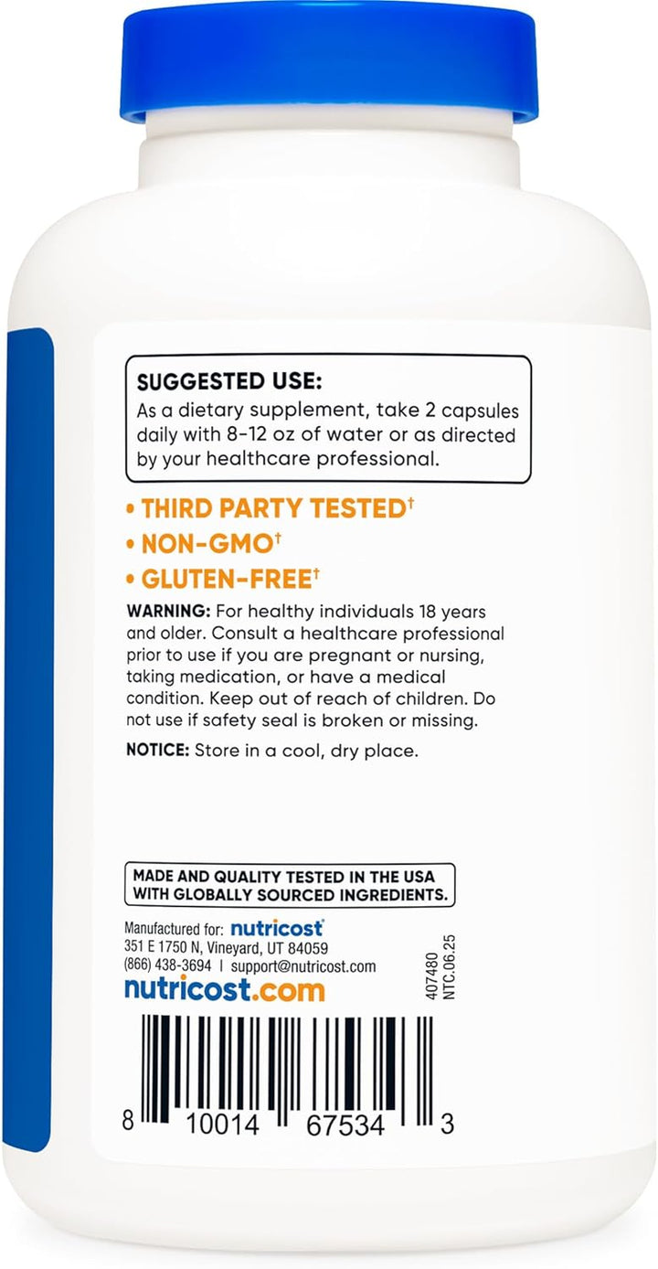 Alpha Lipoic Acid 600Mg per Serving, 240 Capsules - Gluten Free, Vegetarian Capsules, Soy Free & Non-Gmo