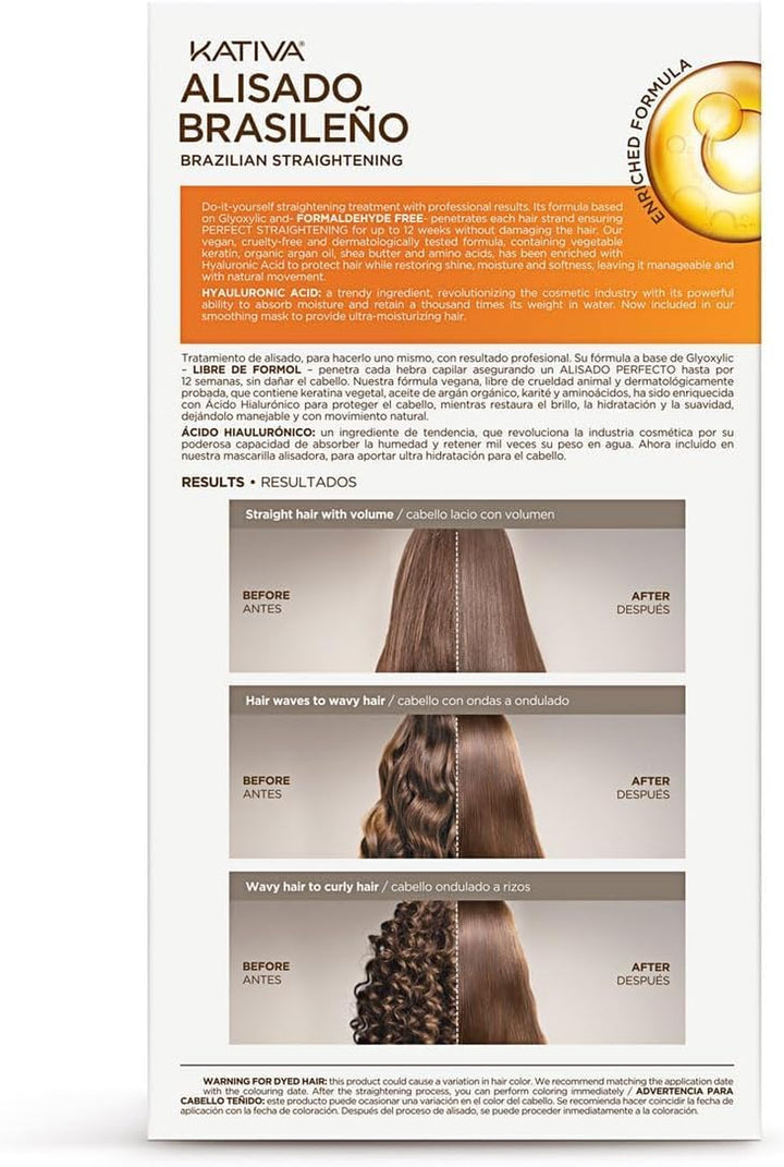 - Brazilian Keratin Smoothing Kit with Argan Oil and Hyaluronic Acid | Professional At-Home Smoothing Treatment - Lasts up to 12 Weeks - Easy to Apply | 1 Piece