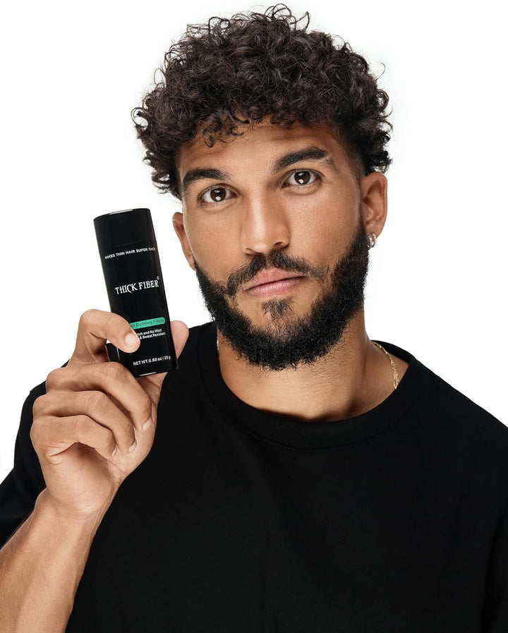 Hair Fibres (Pack of 1, BLACK) | Powder for Thinning 25G Bottle Makes Thin Look Thicker in Seconds with Loss Concealer Women & Men