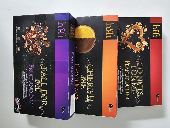 Hifi Bars 3 Boxes (Peanut Butter, Choc Orange, Fruit & Nut, Flavours) by TBD365 GIFFTING