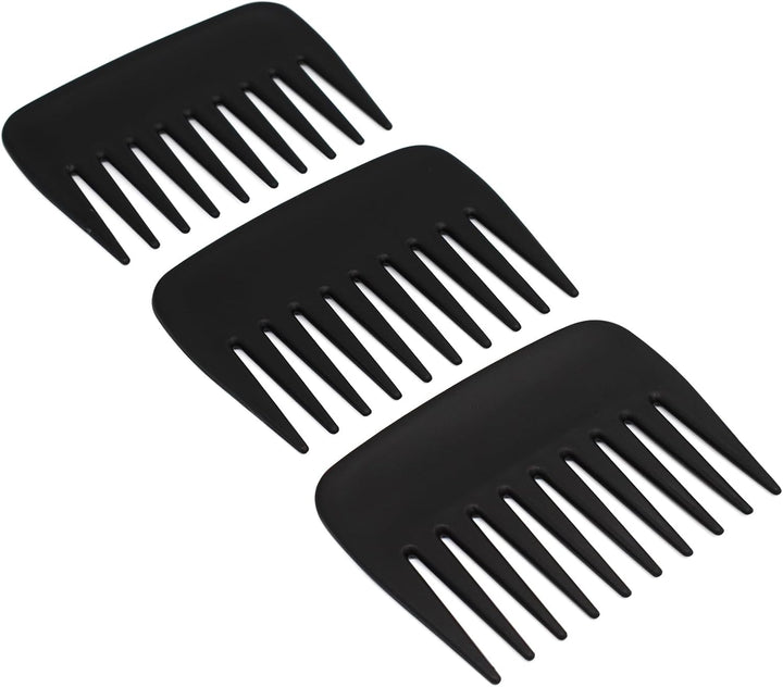 Professional Streaker Combs, anti Static Wide Tooth Hair Styling Detangling Comb Compact Palm-Sized No Handle Afro Comb for Men Women Curly Wavy Wig Salon Barber Home Office Travel Purse (1)