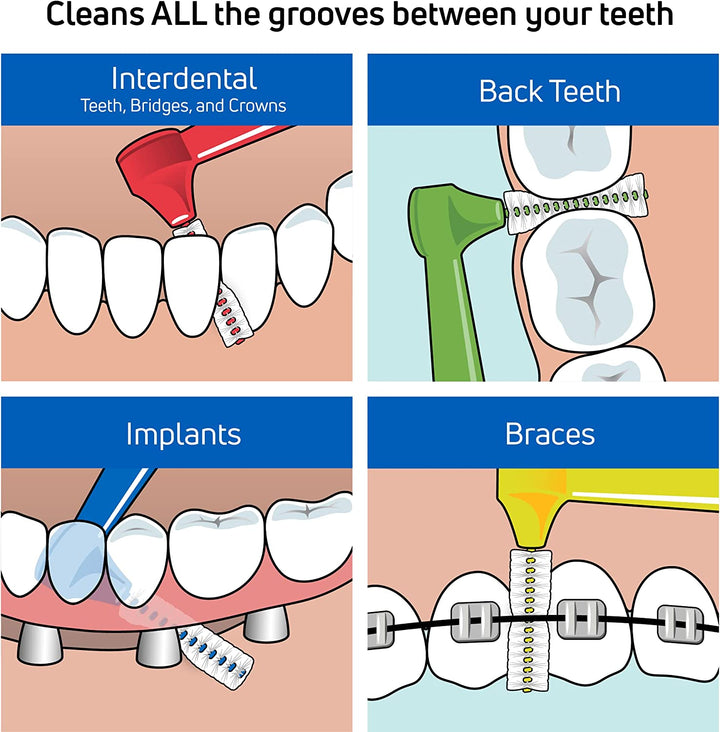 Angle Interdental Brush 0.7Mm 25 Pack Yellow