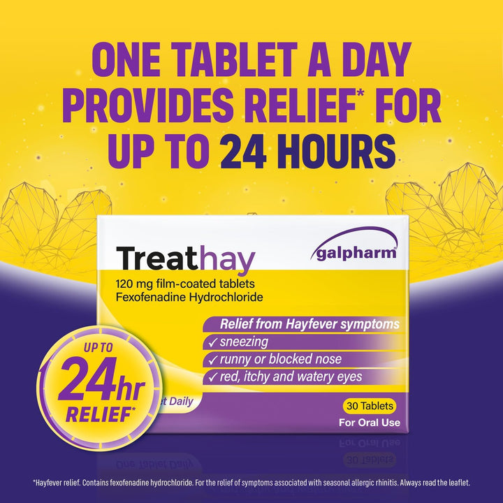 Treathay Hayfever Relief Fexofenadine, 30 Count (Pack of 1)