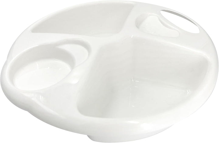 Top & Tail Bowl, Everyday Usage, Top & Tail Bowl for Baby'S Baths, 2 Separate Areas for Top and Tail Sponges, Ergonomic Design, Lightweight & Portable, Easy Clean, 0M+, Bright White