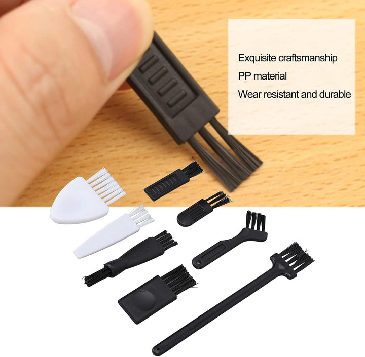 8PCS Shaver Cleaning Brushes PP + Nylon Material, Non-Slip Handle Soft Bristles, Suitable for Small Appliances/Computer Accessories/Home Cleaning, Portable Easy Storage
