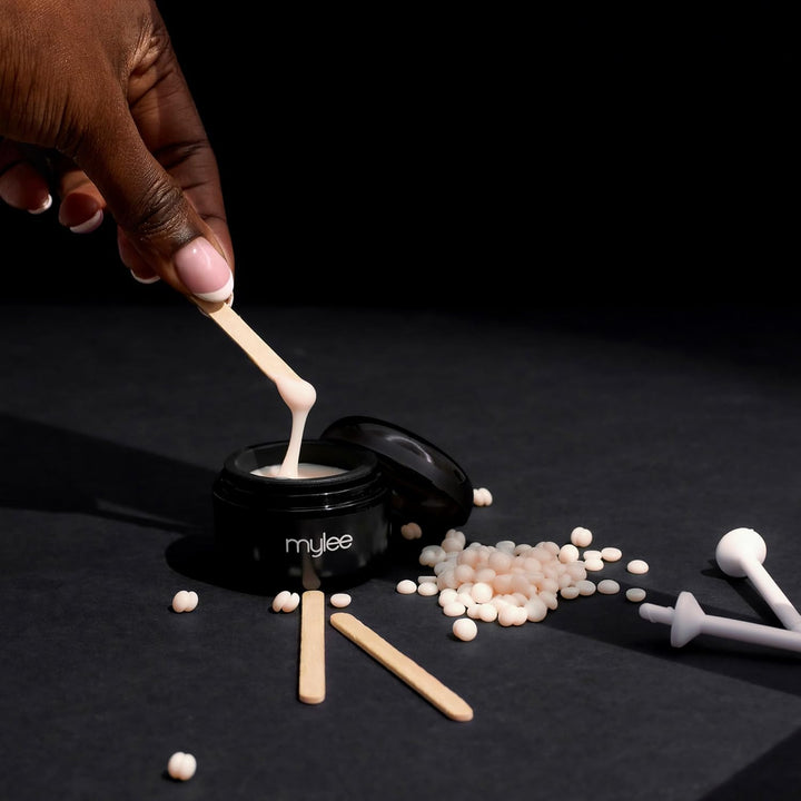 Let’S Face It Wax Kit – Professional Facial Waxing Kit with Black Mini Heater, 50G Precision Face Wax Beads (Peach & Chamomile), Wooden Waxing Spatulas, Ear & Nose Wax Applicators & USB Cable