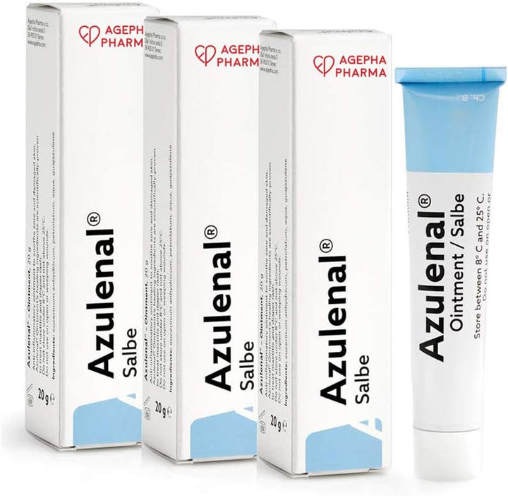 Ointment with Guaiazulene – Itch Relief & Wound Healing Cream for Burns, Cuts, Insect Bites, Hemorrhoids, Anal Fissures, Nappy Rash & Sore Nipples – Soothes Redness, Pain & Itching (50G)