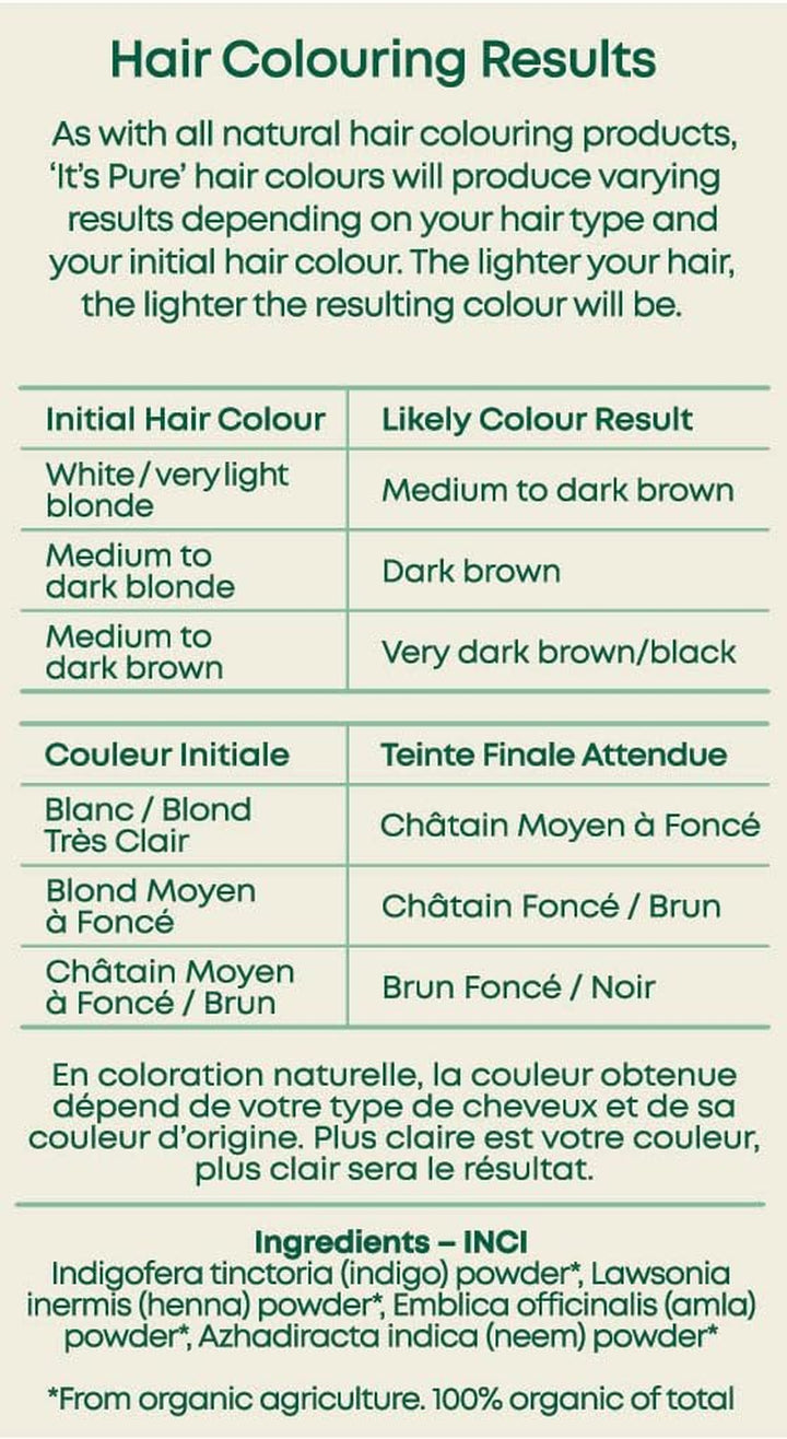 Organic Henna Hair Dye Very Dark Brown | 100% Natural, Vegan, & Gluten Free | PPD Free Hair Dye, Ammonia Free, Resorcinol Free, & Peroxide Free | Volumising, Strengthening, & Revitalising |