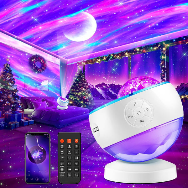 Galaxy Projector Star Projector Gifts for Girls Women, 16 ​Colour Moon Galaxy Light Christmas Gifts, 15 White Noise Machine | Bluetooth Northern Lights, Remote Sensory Lights, Room Decor