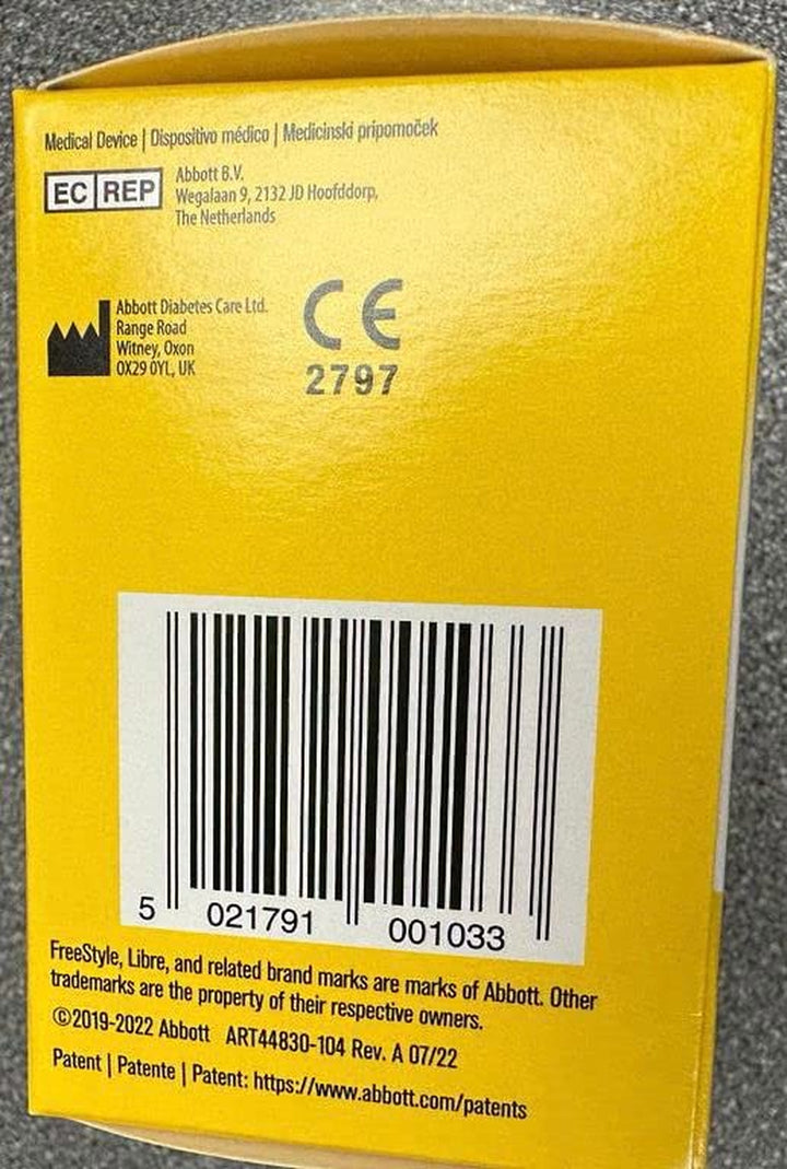 Freestyle Libre 2 Sensor Pack of 2 for Diabetes Monitoring CGM for UK, White