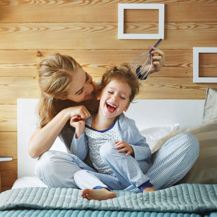 2 Pack Head Scalp Massager, Stocking Fillers Stress Relief Relax Gifts for Women Men Adults, 20 Fingers Scalp Head Scratcher for Hair Stimulation Body Relaxing (Black & Black)