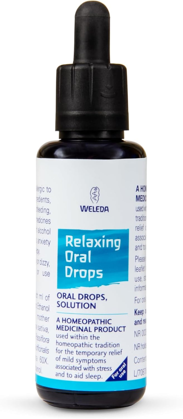 Relaxing Oral Drops, Mild Symptoms Associated with Stress, Promotes Relaxation & Sleep, Avena Sativa, Valerian Root, Homeopathic Medicinal Product, Vegan, 50Ml