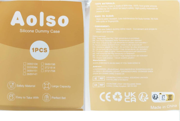 Dummy Holder Case, Silicone Dummy Holder Case, Baby Dummy Holder Case, Square Pacifier Holder Case, Portable Soother Pods for Baby, Baby Pacifier Case for Travel, Home (Green)