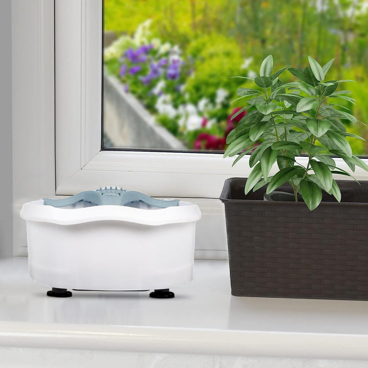 Foot Spa and Massager Pedicure Bath with Electric Temperature Controller Heater, Bubbles, Soothing Vibration Massage Rollers, Infrared Lights for Tired Feet Therapeutic, 80 Watt