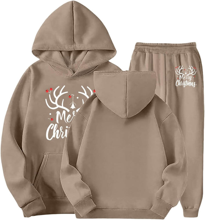 Girls Outfits 2 Piece Long Sleeve Top and Jogger Pants Holiday Party Wear Festive Graphic Print Soft Fleece for Toddler Youth Seasonal Family Matching Christmas Wrapping Bags