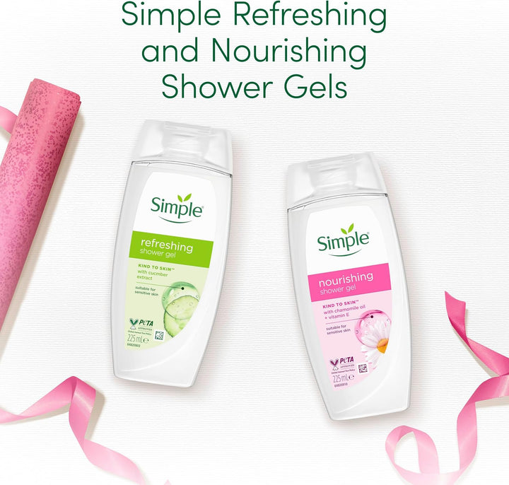 Shower Gel Duo Collection Gift Set with Two Shower Gels and a Luxury Shower Puff Perfect Gifts for Her 2 Piece