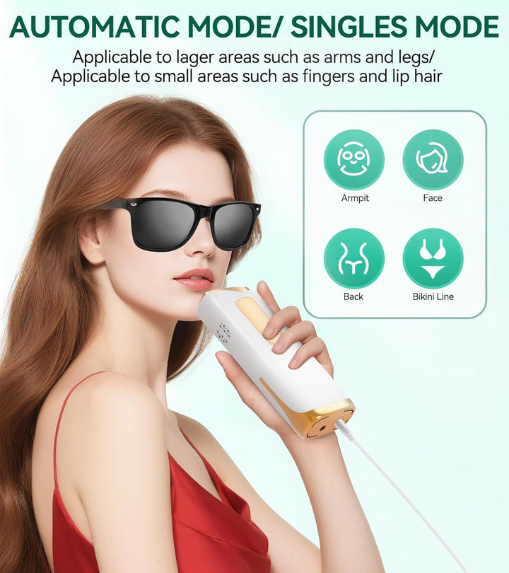 IPL Laser Hair Removal Device with Cooling System, Upgraded 3 Functions Hair Removal Device, 999,900 Flashes, Painless Hair Removal Device for Women Men Bikini Line Armpits Full-Body Hair Removal