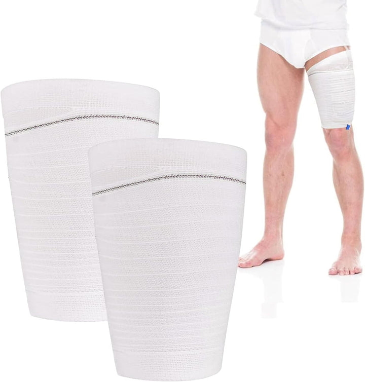 Catheter Leg Bag Holder 2 Pcs Convenient Washable Reusable Elastane Stitched Wrapped Urine Bag Designed for the Incontinent M