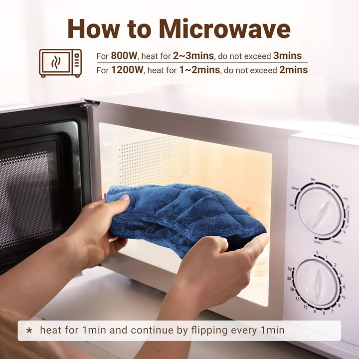 Microwave Heat Pad for Knee Pain, Microwavable Heated Knee Wrap for Muscle Relief, Microwave Wheat Bags with Moist Heat Therapy for Injuries, Knee Warmer for Joint Discomfort & Stiff, 1 Pack