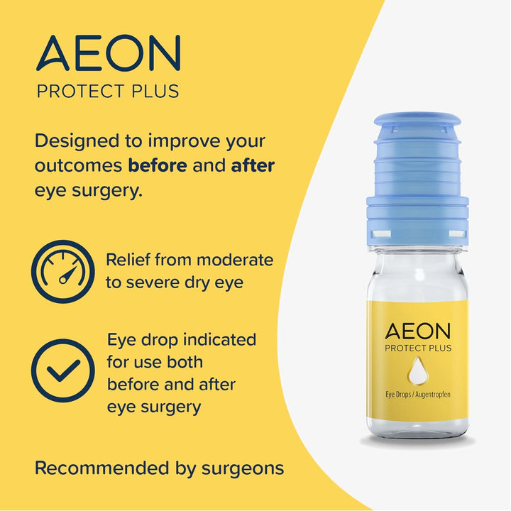 Protect plus - Eye Drops for Moderate to Severe Dry Eye before & after Surgery - Preservative Free & Contact Lens Friendly, 10Ml