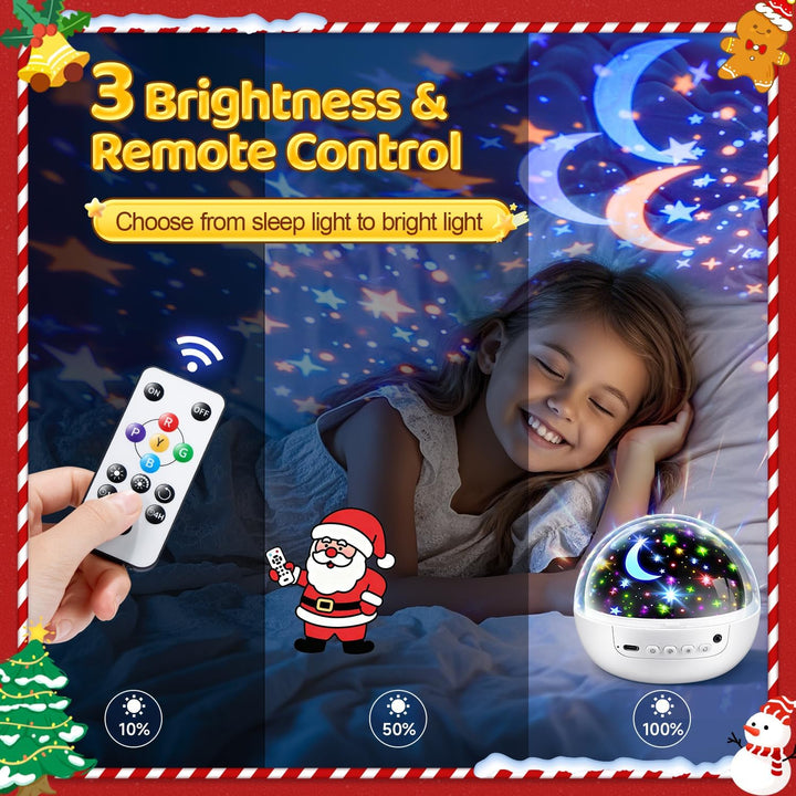COONIGHT Sensory Toys for Babies, 93 Lighting Mode+Dimmable+Timer+Remote Sensory Lights Star Projector, 360° Rotate Kids Night Light Projector,Baby Boy Gifts Baby Girl Gifts Newborn Toy