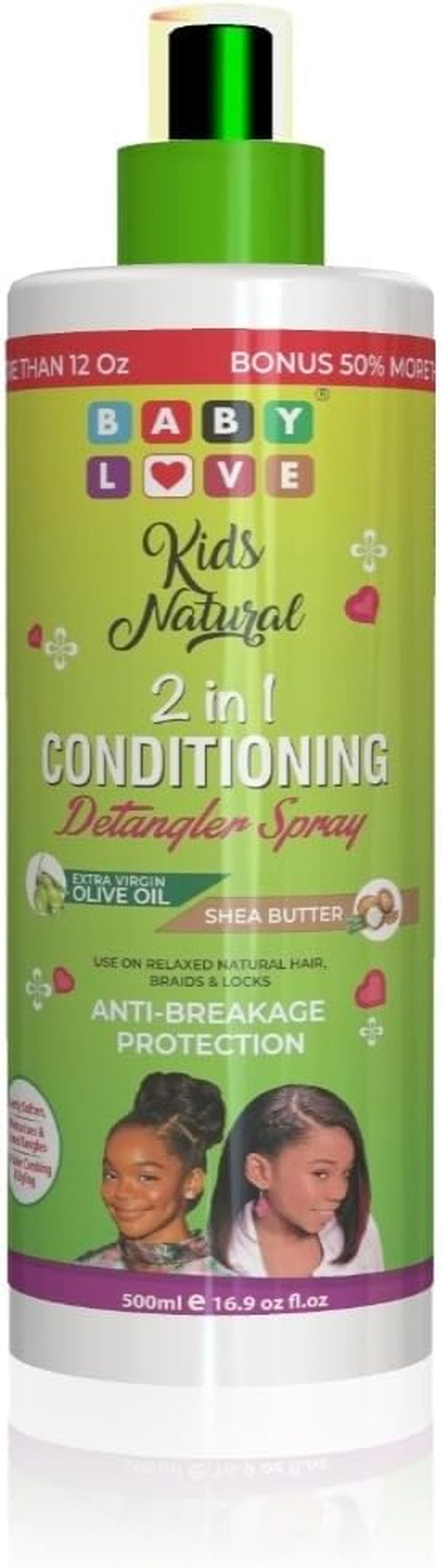 BABY LOVE KIDS NATURAL 2-IN-1 SHEA BUTTER CONDITIONING DETANGLING SPRAY 500ML