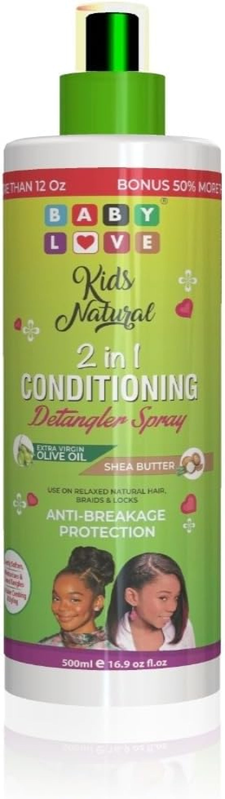 BABY LOVE KIDS NATURAL 2-IN-1 SHEA BUTTER CONDITIONING DETANGLING SPRAY 500ML