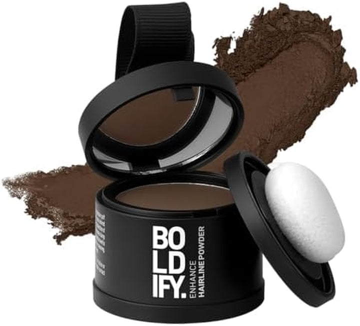 Hairline Powder - Root Touch up Hair Color for Gray Coverage - Bald Spot Concealing Hair Powder for Women and Men - 24-Hour Stain-Proof - Dark Brown