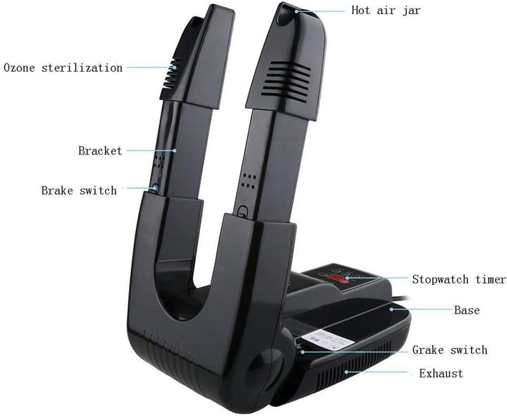 Electric Shoe Dryer and Ozone Deodorizer with Digital Controls and Timer Function,Foldable Scalable for Drying Shoes Boots Gloves Socks
