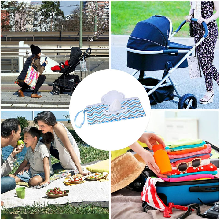 5Pcs Baby Wet Wipe Dispenser - EVA Waterproof Refillable Travel Pouch, Reusable Portable Holder for Babies