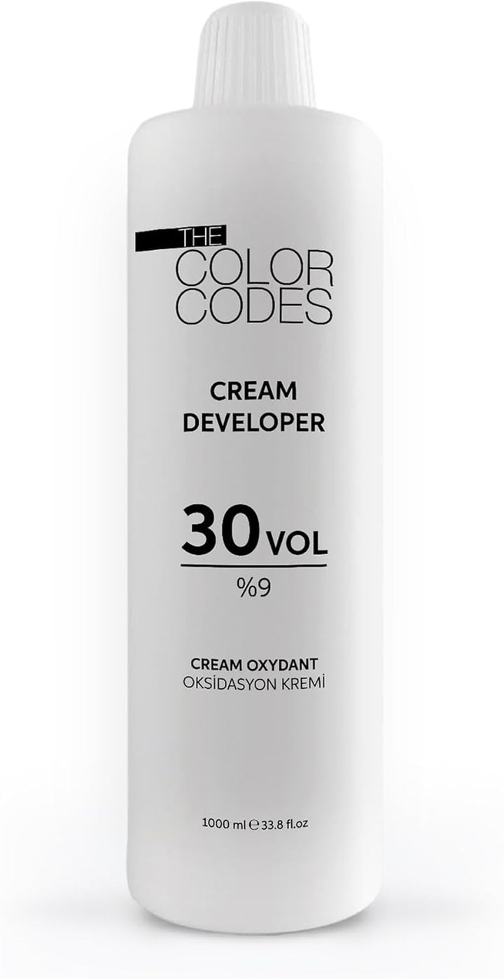 Professional Cream Hair Developer Activator Peroxide for Hair Colouring Long Lasting Colour and Grey Coverage 1000Ml -%20 Volume