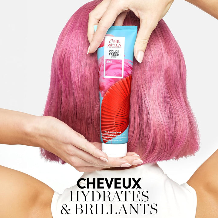 Pink Color Fresh Mask - Colour Depositing Hair Mask & Home Hair Gloss Treatment - Bright Pink Temporary Hair Dye with Avacado Oil (150Ml)