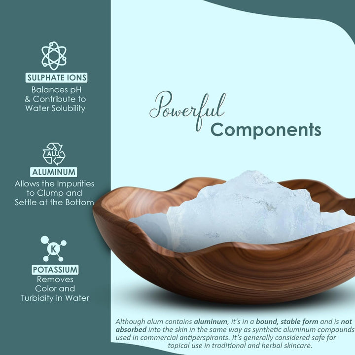 Mi Nature Potassium Alum Stone 250G |Phitkari Block| Pure Fitkari for Post Shave Care | Skin Care & Multiple Uses| Natural Deodorant