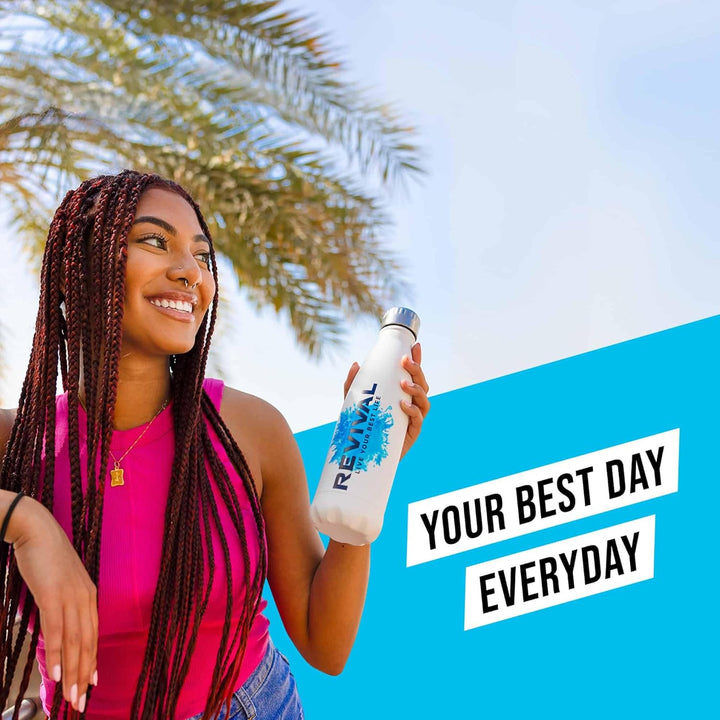 Revival Rapid Rehydration Electrolytes Powder - High Strength Vitamin C, B1, B3, B5, B12 Supplement Sachet Drink, Effervescent Electrolyte Hydration Tablets - 12 Pack Assorted Flavours