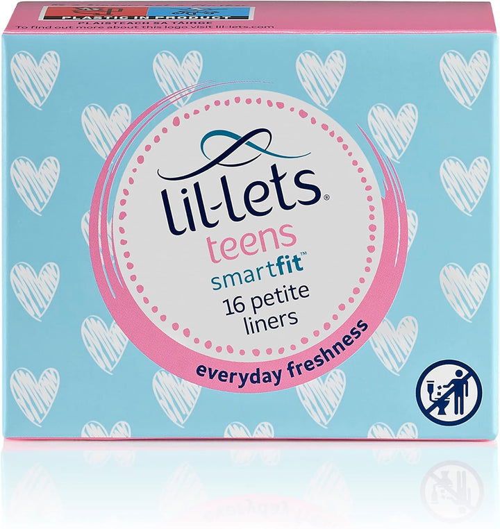 Teens Liners X 16, Petite and Slim Pantyliners for Girls and Teenagers, Unscented, for Very Light Flow, Breathable Panty Liners, First Periods, Vegan Friendly, Pack of 1, of 16 Pant Liners