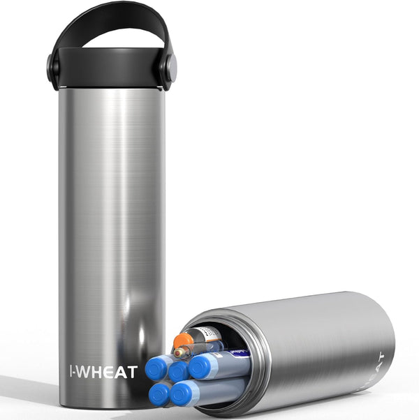 Insulin Cooler Travel Case 3-5 Pens 60 Hours, Medicine Cool Bag 2-8 °C, Diabetic Cooler Travel, Medical Bag, Epipen Carry Case, TSA Approved (Silver)