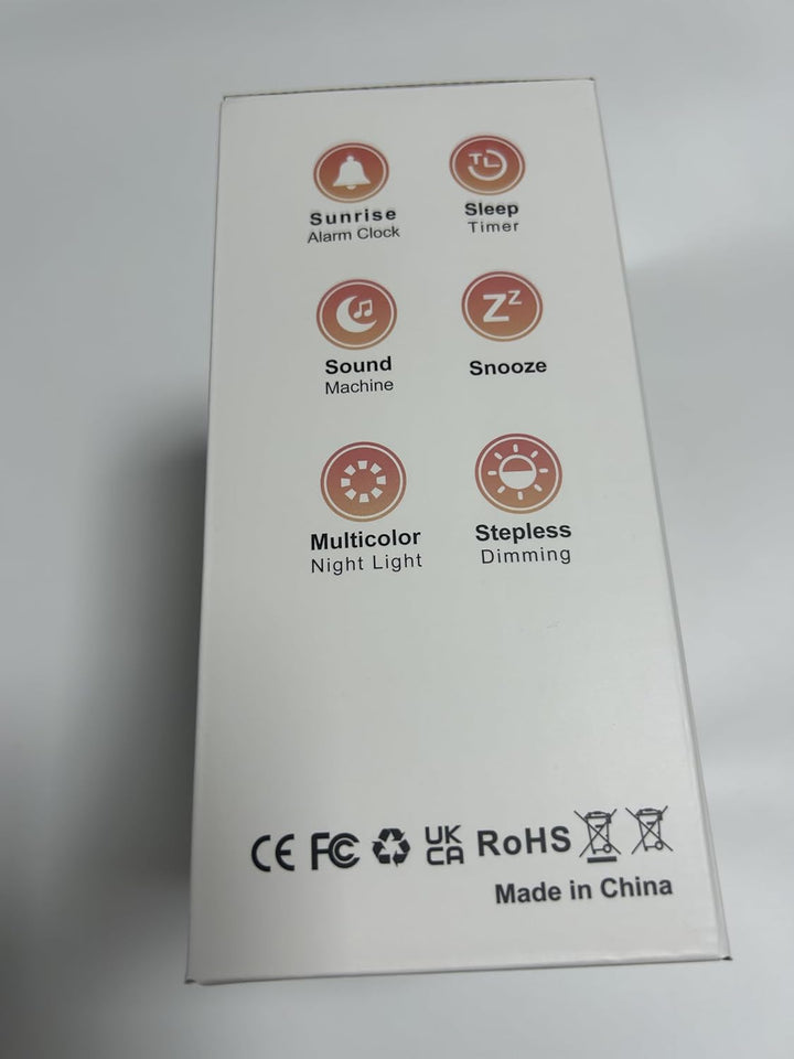 Wake up Light Sunrise Alarm Clock,White Noise Sound Machine with 30 Soothing Sounds,Timer,Sleep Aid,Snooze,Adjustable Brightness & Volume Lamp,Dual Digital Alarm Clocks for Heavy Sleepers Adults Kids