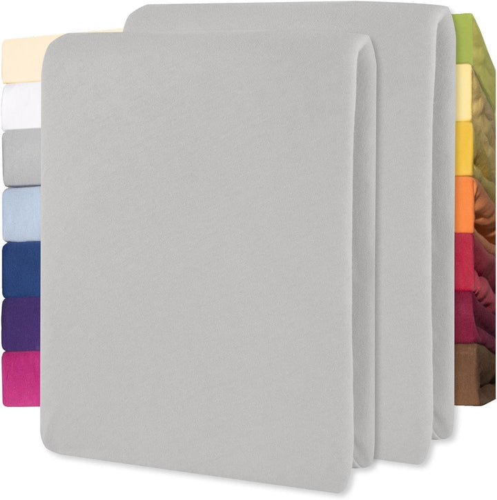 Lucina Fitted Sheet Cotton 200X200-200X220 Cm Royal Blue