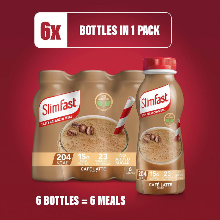 Ready to Drink Cafe Latte Shake, 6 X 325Ml