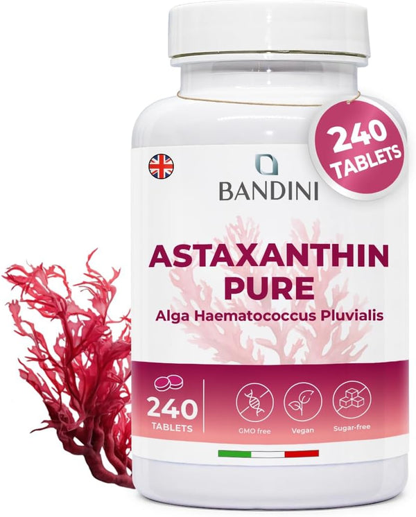 ® Pure Astaxanthin 240 High Strength Tablets (8 Months Supply) | Powerful Antioxidant from Haematococcus Pluvialis Algae | Astaxanthin Supplement 8Mg, Magnesium Stearate & Gmo-Free | Vegan