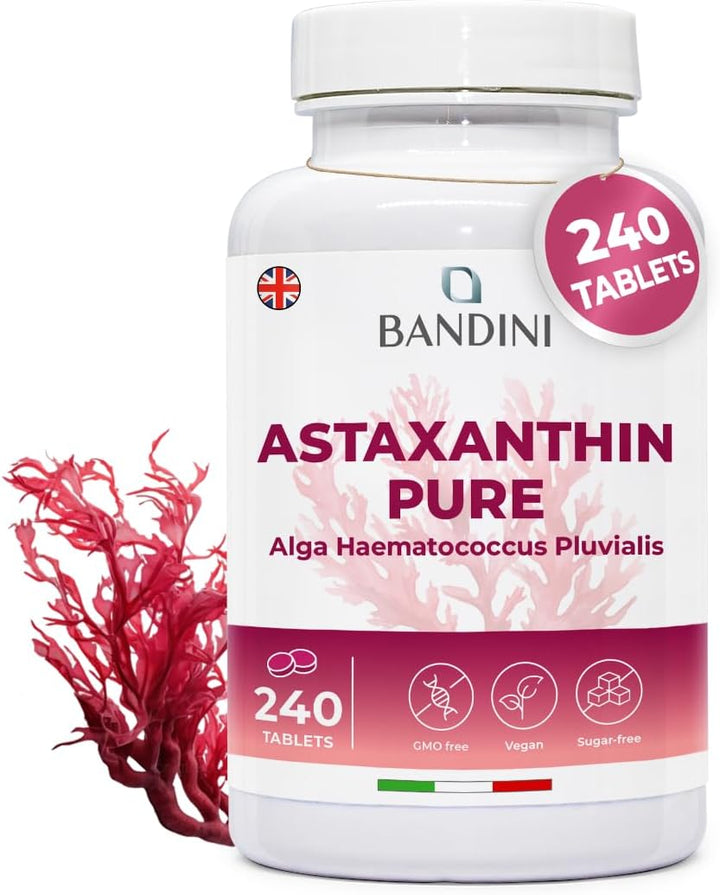 ® Pure Astaxanthin 240 High Strength Tablets (8 Months Supply) | Powerful Antioxidant from Haematococcus Pluvialis Algae | Astaxanthin Supplement 8Mg, Magnesium Stearate & Gmo-Free | Vegan