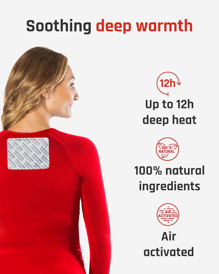 Heat Pads Back, Neck and Shoulders – 12H Soothing Deep Heat Patches, Bodywarmer – Self Adhesive and Air Activated Patch – 10 Pieces