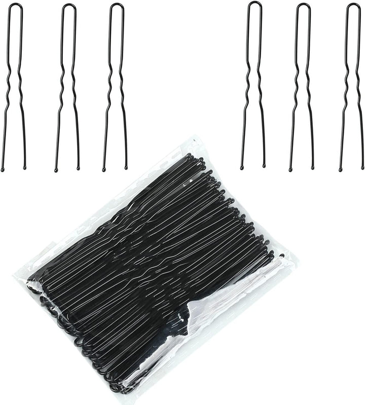Brown Hair Pins,Bobby Pins U Shape Hair Bun Pins Bun Pins Hair Clips Hair Grips for Women Hair Styling Pins 50 Pieces Ideal for All Hair Types (6 Cm/2.36 Inch)
