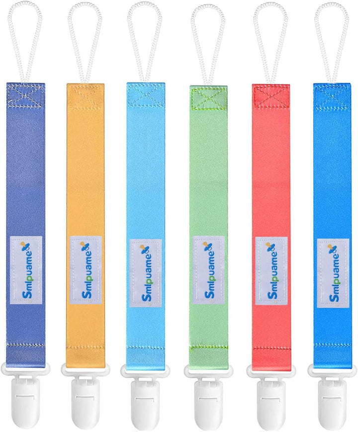 Dummy Clips Girl,6 Pack BPA Free Soother Chain,Pacifier Holder Clips for Teether Toy,Baby Dummy Strap Clip Universal Design Fit All Pacifiers Baby Teething Toys,Newborn Baby Shower(Fruit)