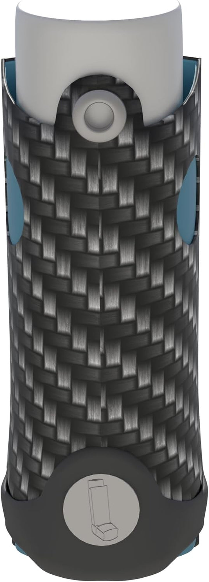 Classic Collection of Inhaler Cases – for Ventolin and Shorter Style Inhalers– Vegan Leather Case for Kids and Adults – Handmade in England (Carbon Fibre, Ventolin Style)