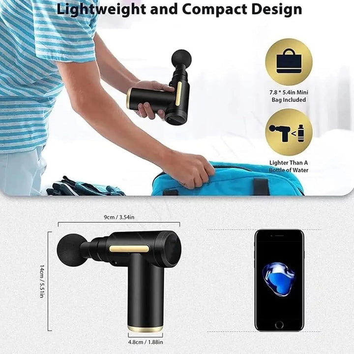 Massage Gun Deep Tissue – Portable Massager Gun with 5 Speeds – Muscle Massage Gun Hand Held Massager for Shoulder Body Back Relaxation – Muscle Percussion Massaging Handheld Muscle-Gun