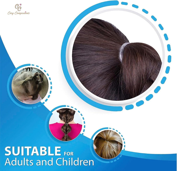 ™ 240X Small Hair Bands - Clear Elastic Hair Ties