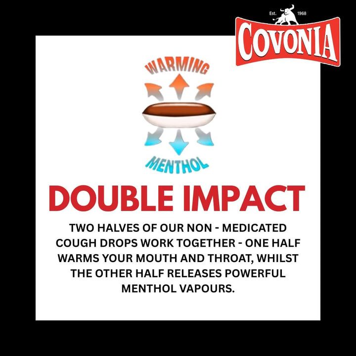 Double Impact Cough Drops Berry Blast , Powerful Menthol Vapours , Suitable for Vegetarians , Alcohol Free Cough Drops , 51G