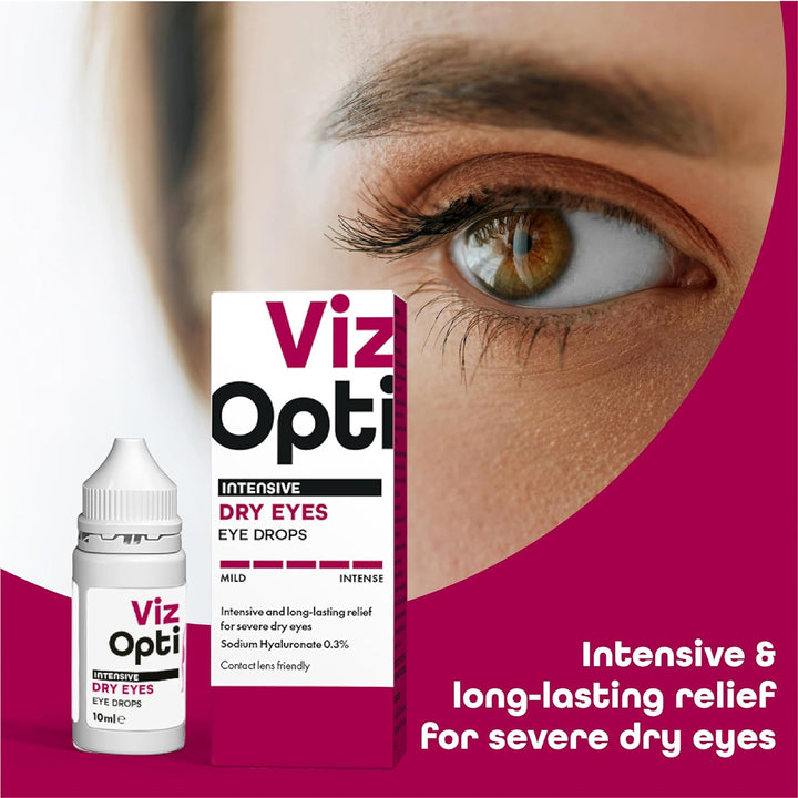 Intensive Dry Eyes Eye Drops Preserved – Advanced Relief for Severe Dry Eyes | Contact Lens Friendly | Sodium Hyaluronate 0.3% | Long-Lasting Hydration & Moisturization
